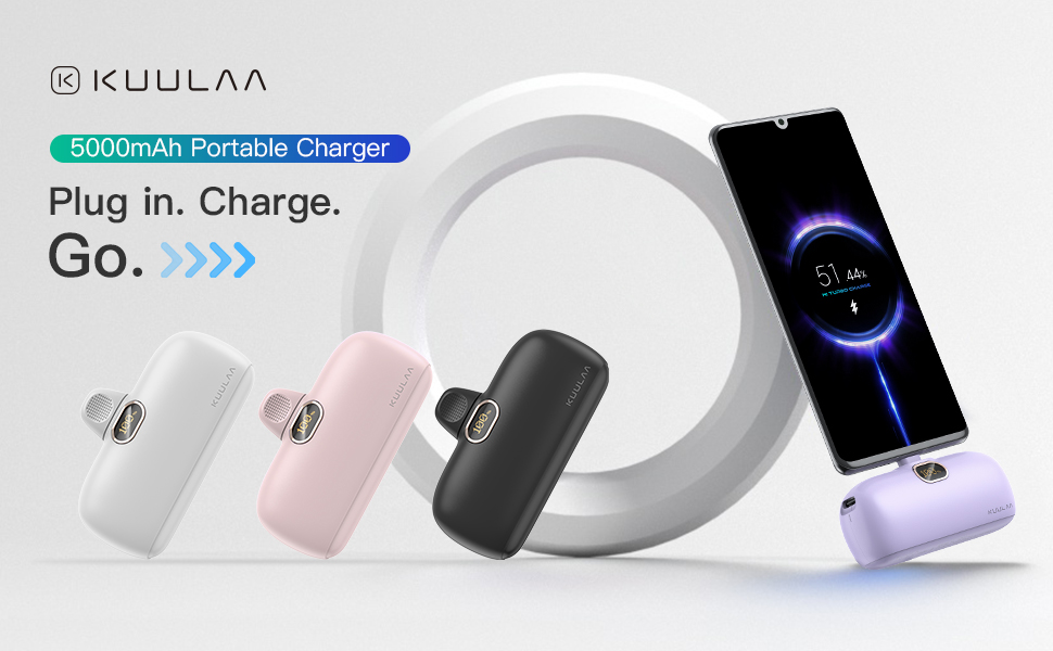 Kuulaa 5000 MAh Powerbank – PD 20W Schnellladung Mit Lightning-Kabel Für IPhone