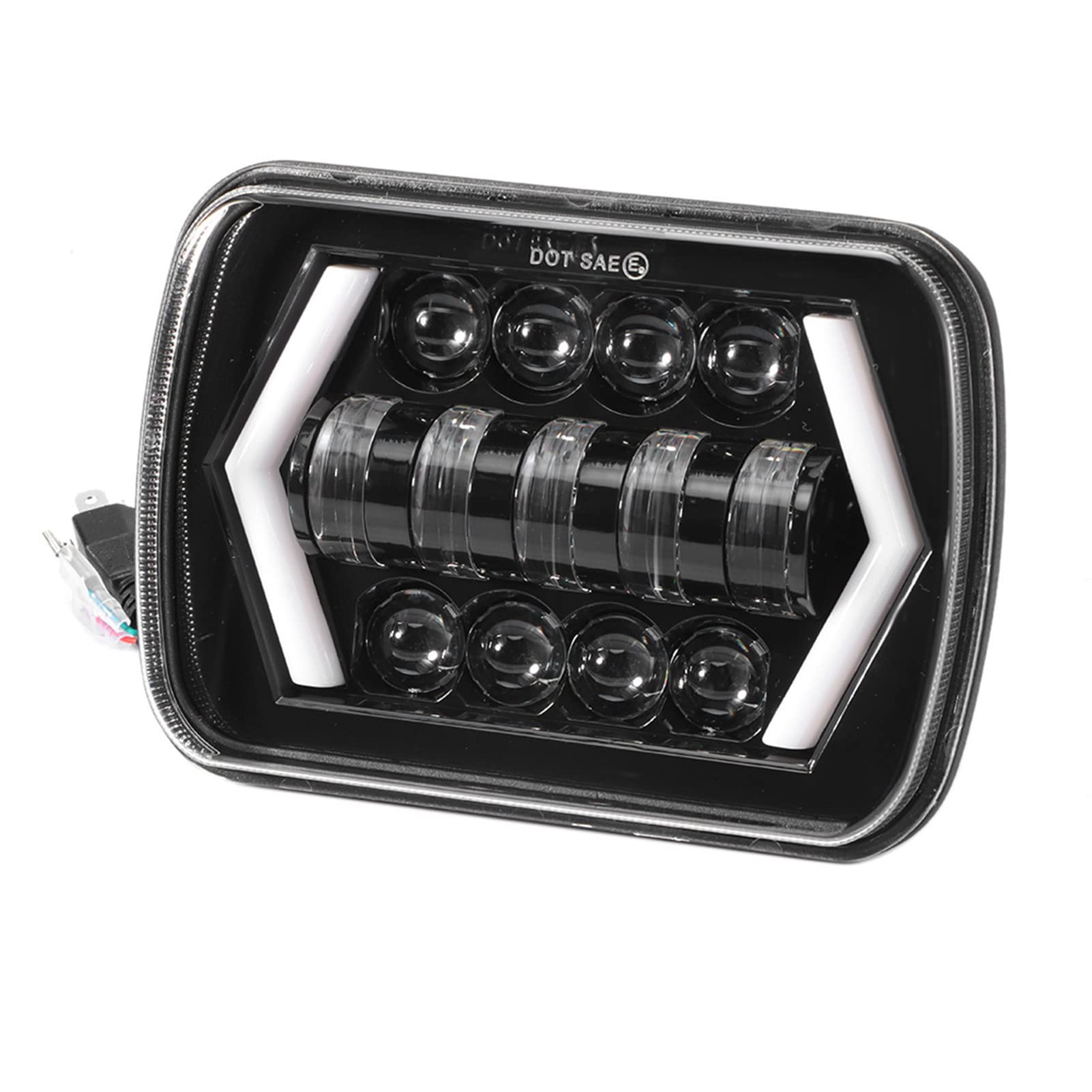 Tbest Fari, 5x7in Faro LED Quadrato Luce Anabbagliante/Anabbagliante Adatto per