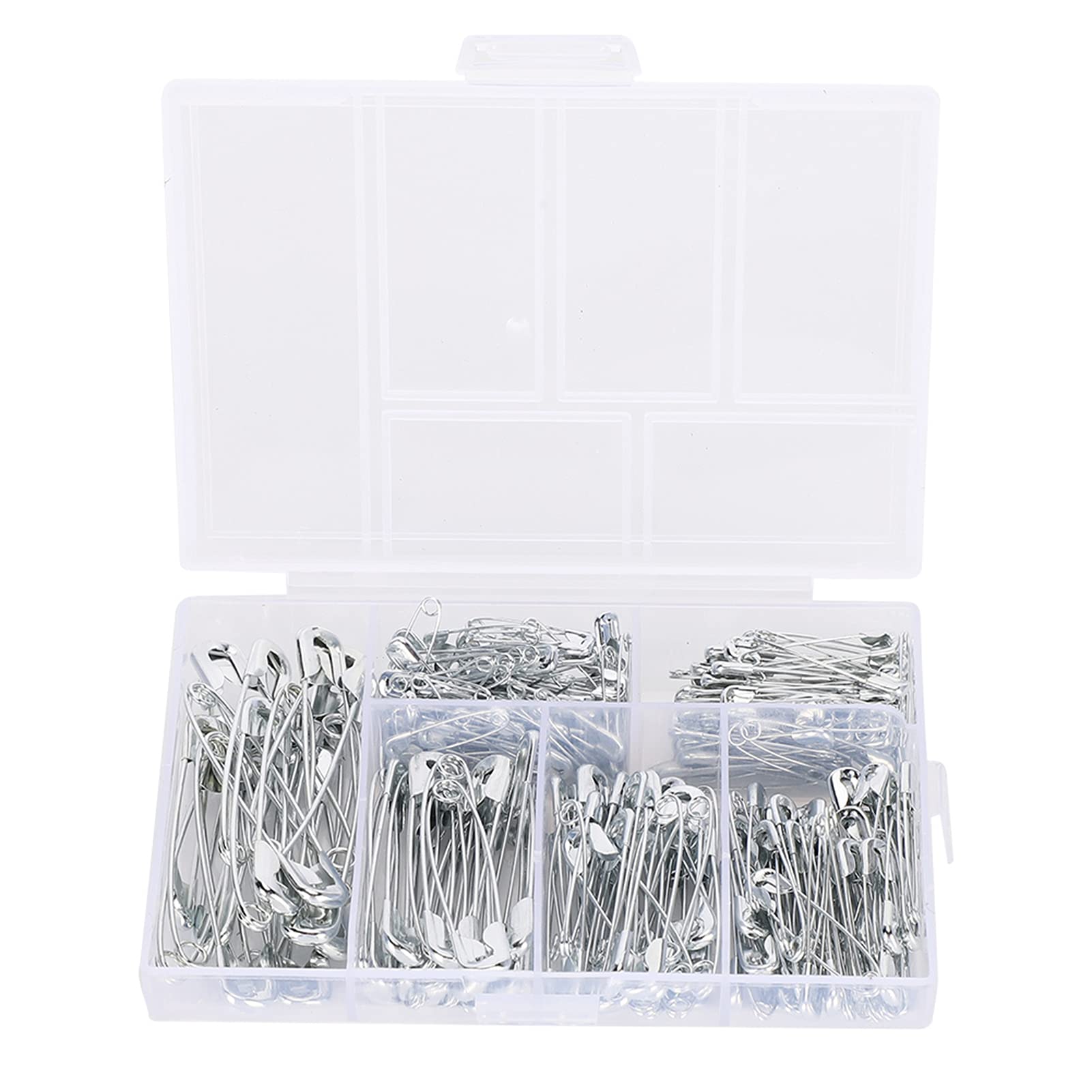 Jelquix 250PCs Safety Pins High-Strength Durable Silver Accessories for Sewing and Clothes Fixing