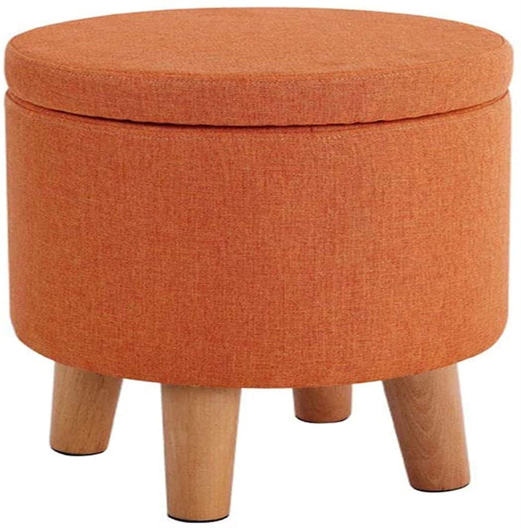 Chaise ronde en coton et lin déhoussable pour un salon épuré et propre