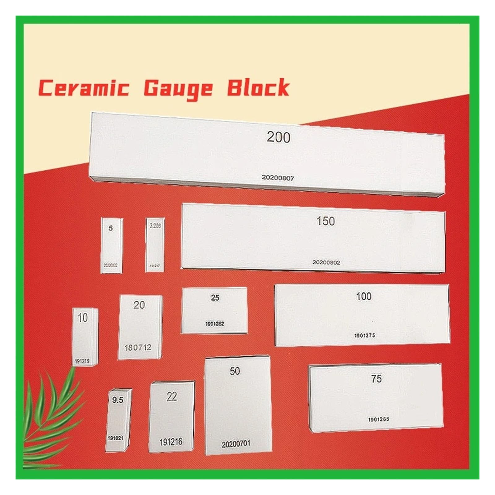 1PC 1-100mm pojedyncza ceramiczna płytka pomiarowa kalibracja standardowy blok mikrometryczny suwmiarka narzędzia do obróbki drewna Precyzyjny pomiar(1 grade,80mm)