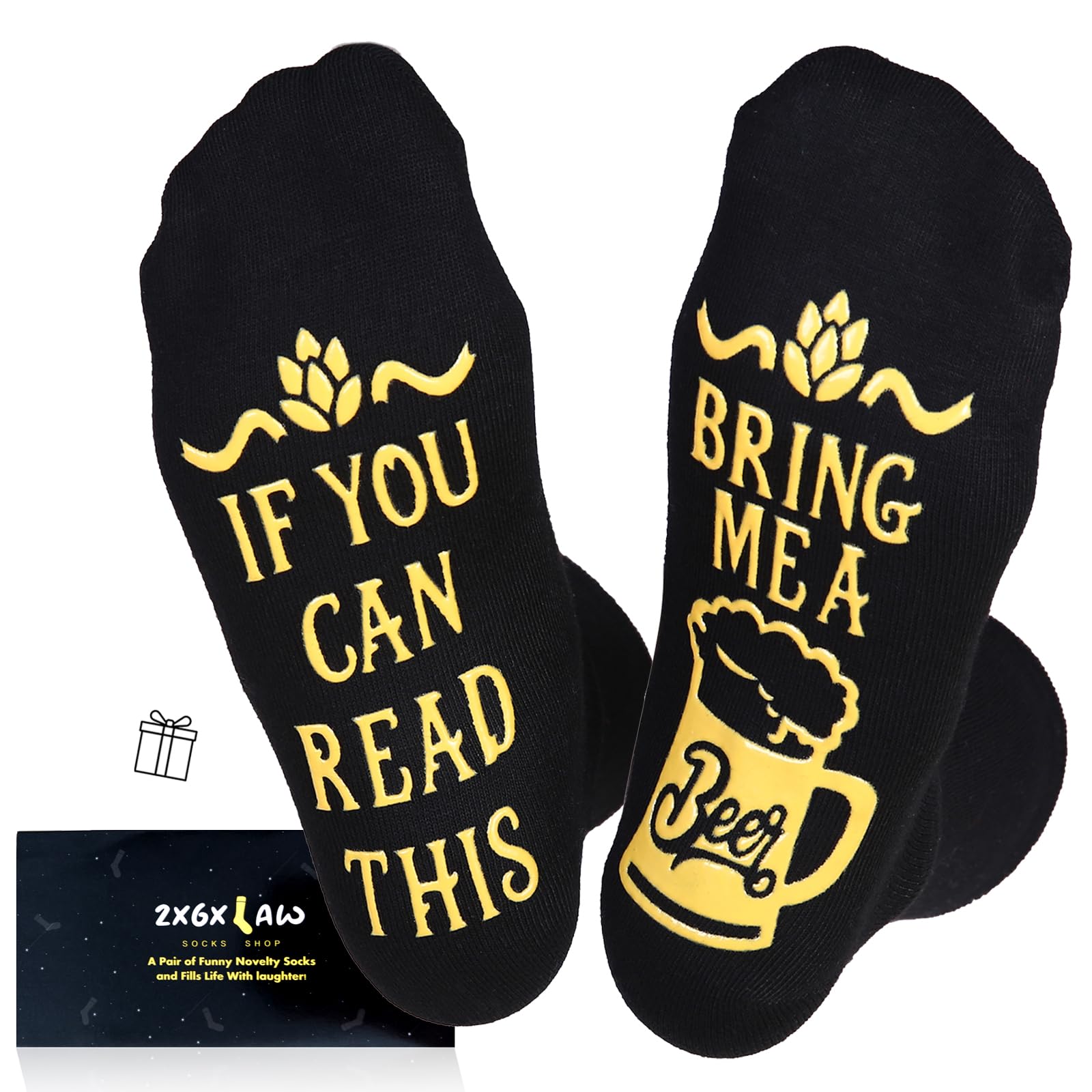 ZXGXLAWif You Can Read This Bring Me BEER Women Socks Funny Birthday Christmas Gifts for Mom and Her