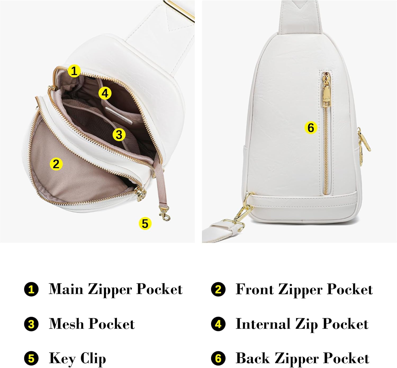 Haytijoe Anti Theft Crossbody Bags for Women Lightweight Everyday Sling Bag with RFID Pocket Travel Purses Fanny Pack