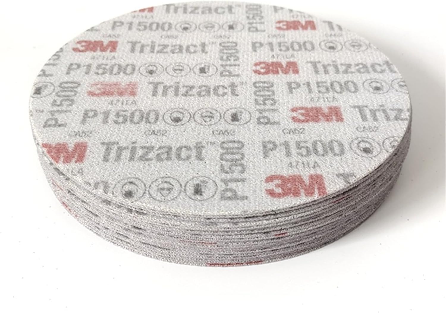 3M Clearcoat Disc 02088 Flocking Sponge Sandpaper 6 Inch Self-adhesive Back 1500 Grit Dry Water Sanding Paper(1500 grit 5pcs)