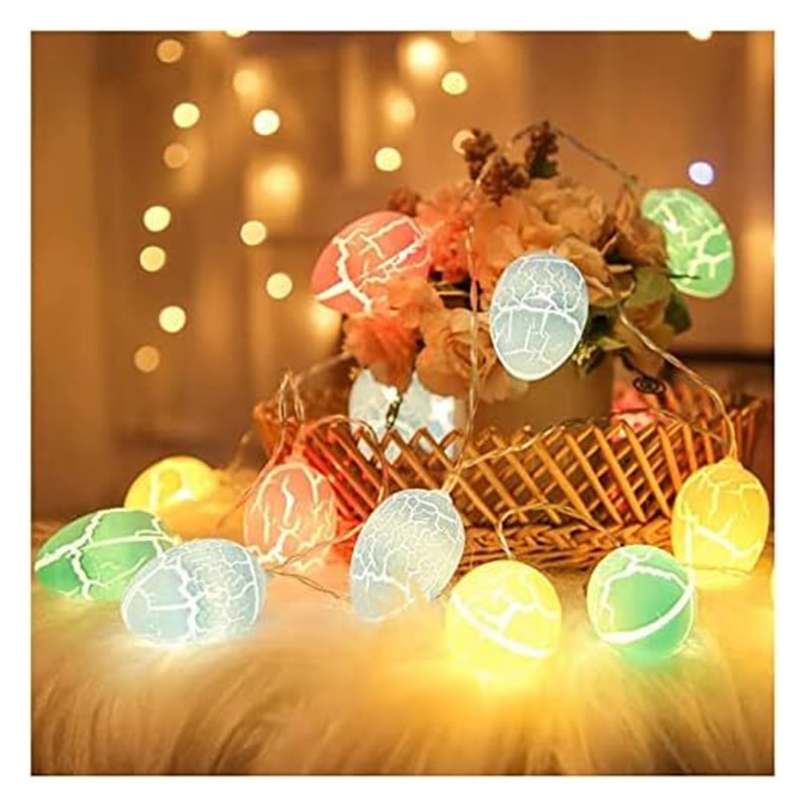 JFGCTYHXY String Lights, Creative Fairy Light|Battery Operated LED Decorations Lights for Easter,Party,Mantels,Tree,Window,Home Indo(4.9FT(10LED))