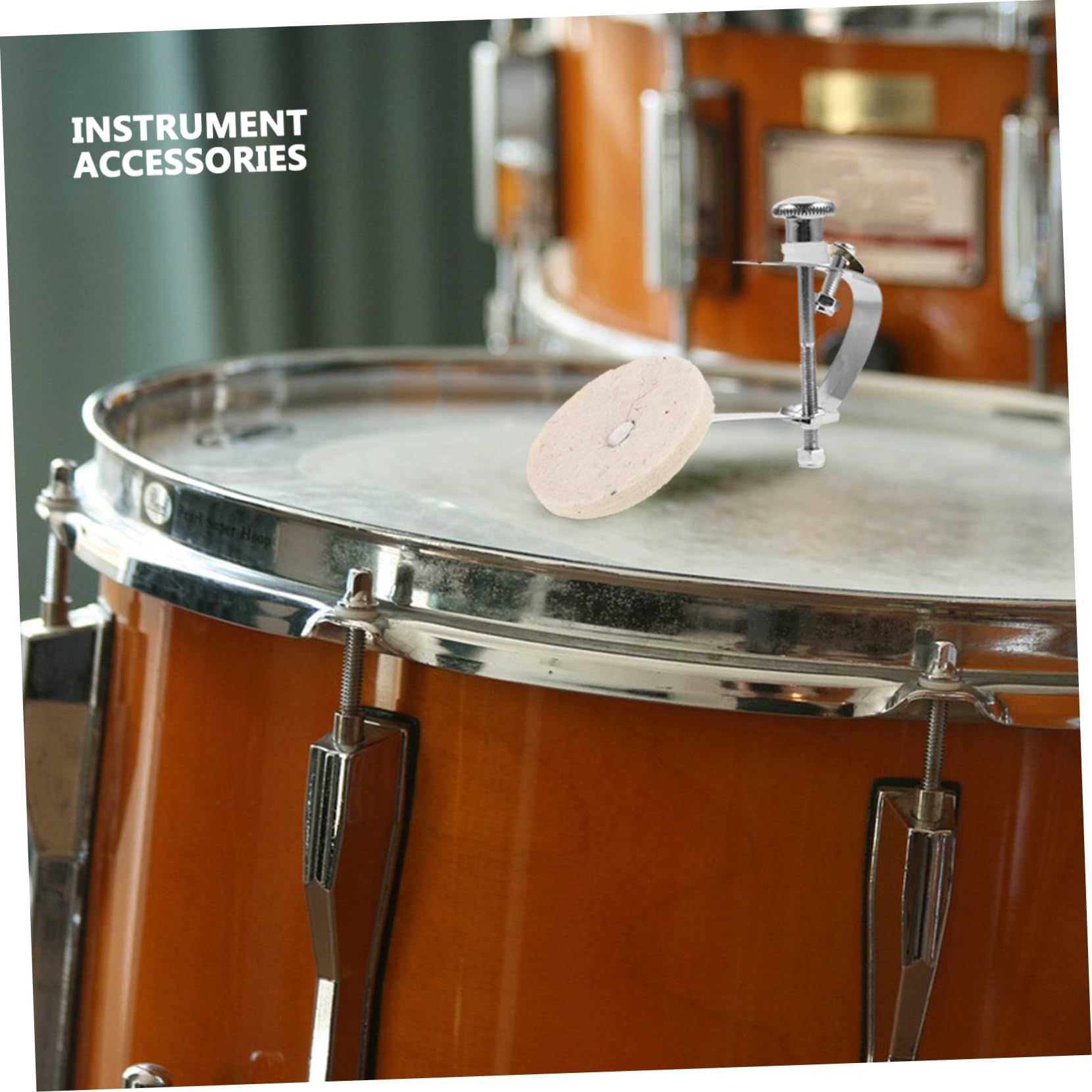 UPKOCH Accessori Per Sordine Per Rullante Smorzatore Del Rullante Pastiglie Di Silenziatore Ammortizzanti Drum Pad Di Controllo Del Tono in Metallo Tamburo Muto Ferro Argentato Beige