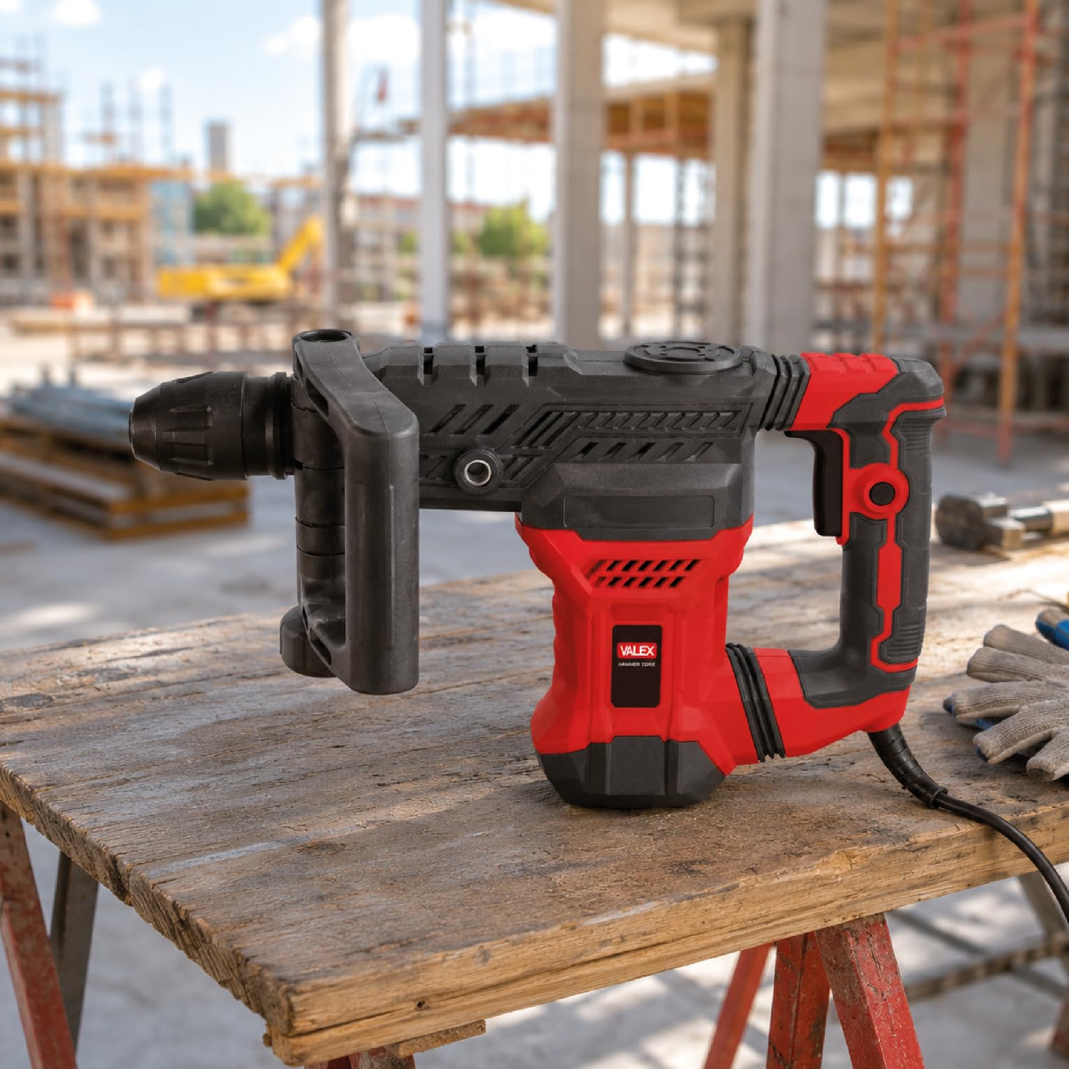 Valex Martello Demolitore Hammer 7060 Sds-Max, 1300W, Colpi/min 4.100, 15J, 2 Scalpelli in dotazione