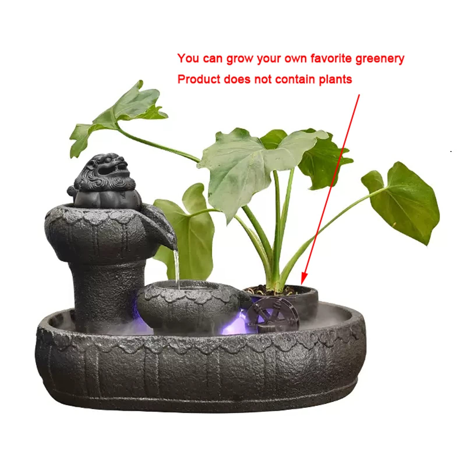 Fuente de Interior Fuente de Mesa de cerámica Fuente de Mesa de cerámica for Interiores Mini característica de Agua for decoración del hogar Mesa Escritorio Oficina Patio Fuentes para jardín