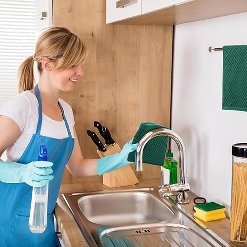 Miniatura 253 de Kitinjoy - Paños de cocina 100% algodón, paquete de 6 paños de cocina ultra suaves y absorbentes para secar platos, toallas de cocina de secado