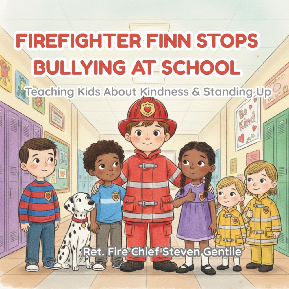 Firefighter Finn Stops Bullying at School: Teaching Kids About Kindness & Standing Up (new illustrated books for firefighter finn)