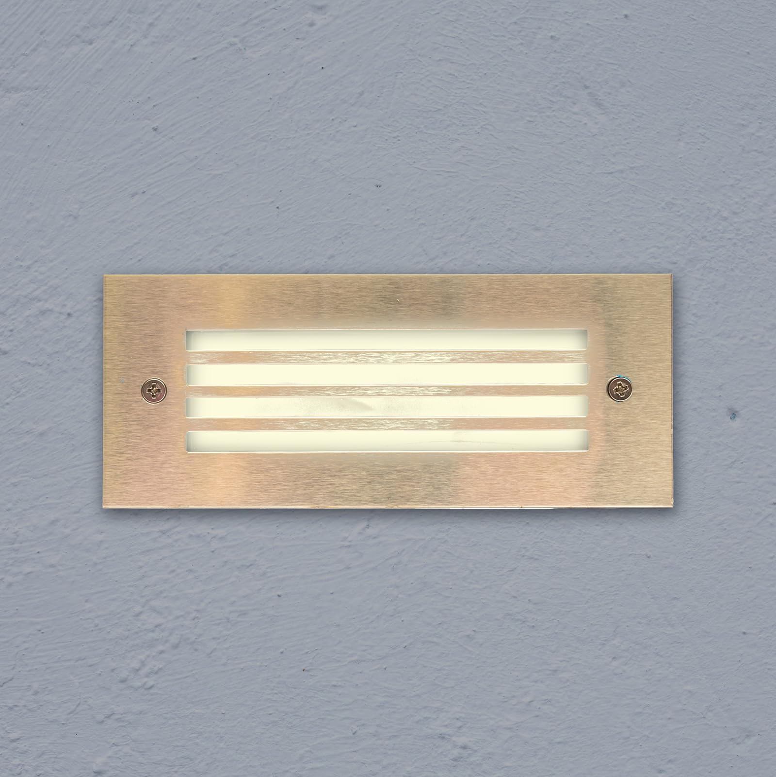 No Nonsense Products Warm White Led Outdoor Small Brick Light White Recessed Grill Style 17X7x5.5cm Garden Patio Step Wall Pathway Night Lights (Warm White)
