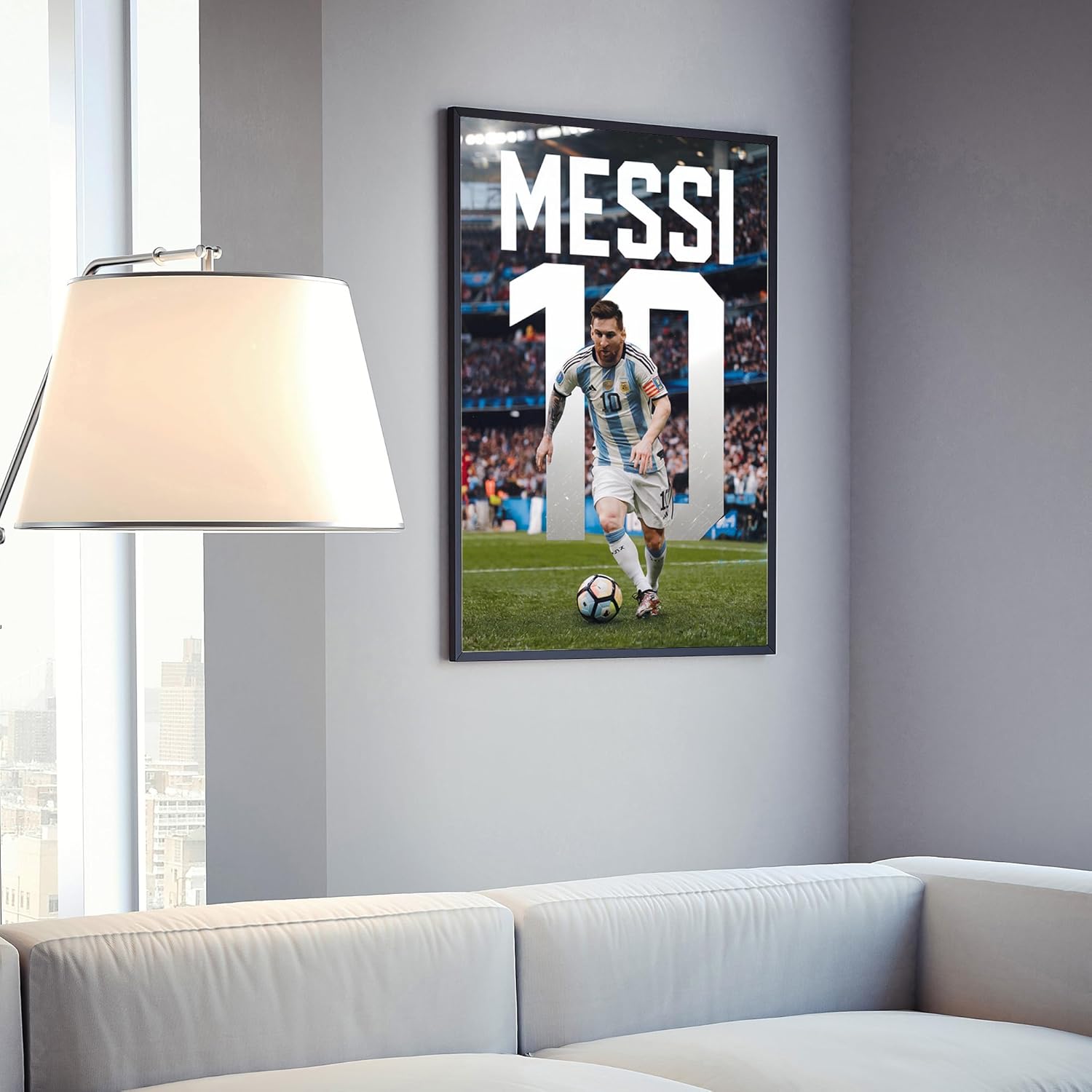 Messi Poster, Famous Soccer Player Posters, Leonel Messi Posters For Boys Bedroom, Soccer Wall Art, Gift for Fan Football, Leonel Messi Wall Art, Living Room Sport Room Gift for Fan Football- 12x18 Inches - Image 2
