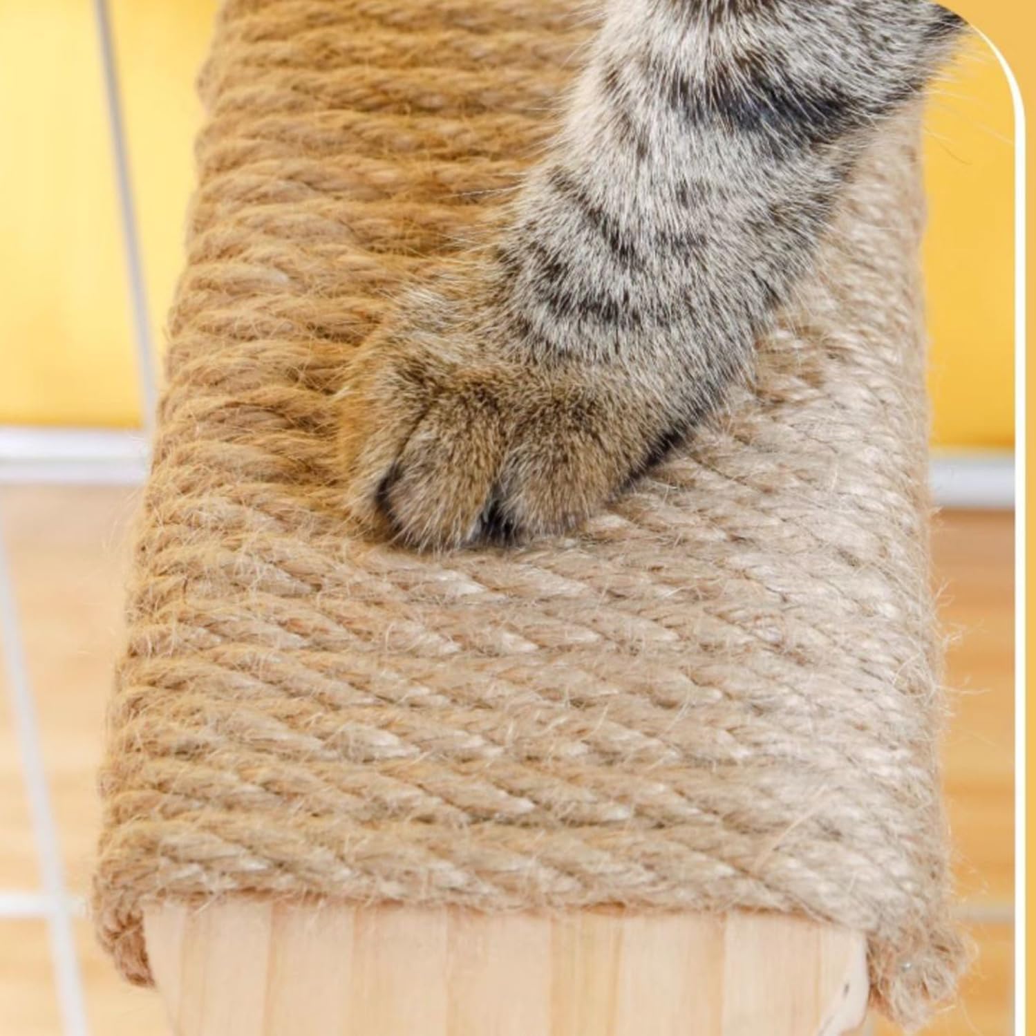 Cat Climbing Steps Scratching Tree - 2pcs Scratching Steps Sisal Hemp Cage Shelf Ladder Pets Perch Furniture Inside The cage with Install Screws (M)