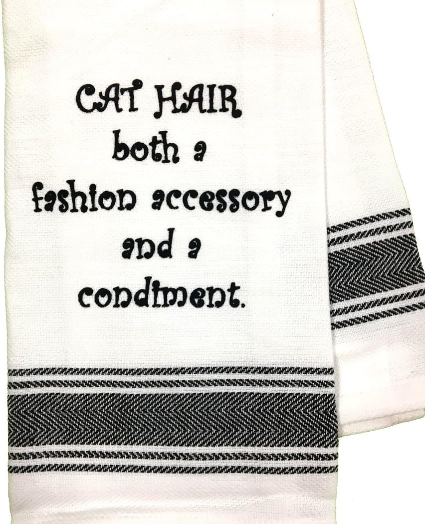Wild Hare Designs Dishtowel - Cat Hair: A Fashion Accessory and a Condiment