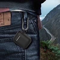 Vista 6 de AhaStyle Funda Protectora de Silicona Mejorada [LED Frontal Visible] Compatible con Apple AirPods 2 y 1 (Negro)