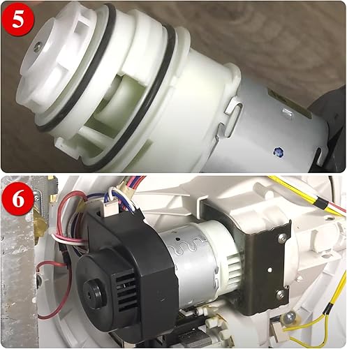 Miniatura 4 de 154844301 Motor de bomba de circulación para lavavajillas compatible con Frigidaire, Kenmore, Crosley, Kelvinator, reemplaza 154488001, 154588701,