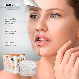 Dead Sea Collection Day Cream for Face with Vitamin C, Dead Sea Minerals, and Vitamin E - Anti Aging Nourishing Skin Care Moisturizer to Reduce Wrinkles (1.69 fl. oz)