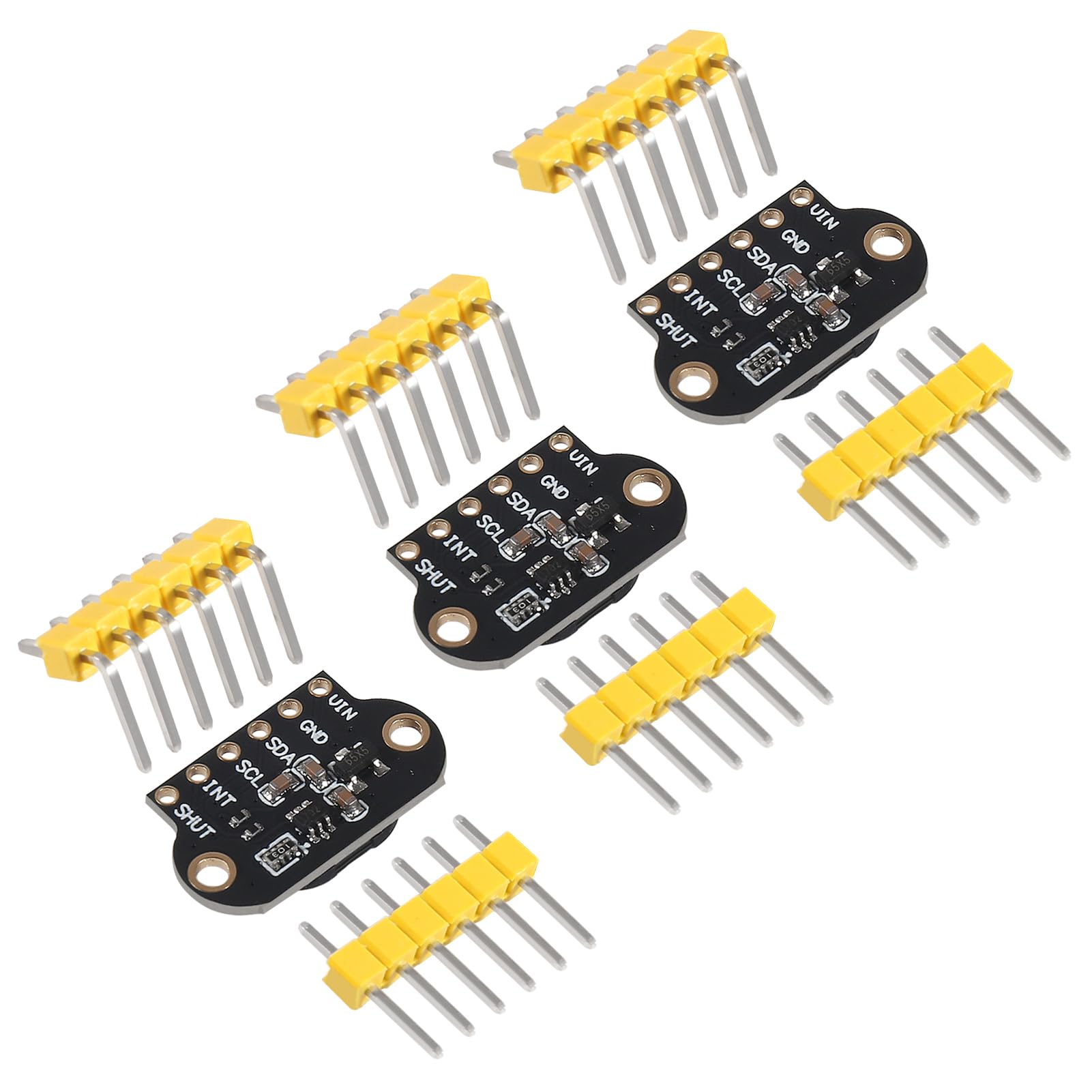 3Pcs VL53L1X TOF400C 4M Time of Flight (ToF) Laser Ranging Sensor Module 940nm 157.4in Distance IIC Fov 27 Degree for Arduino STM32