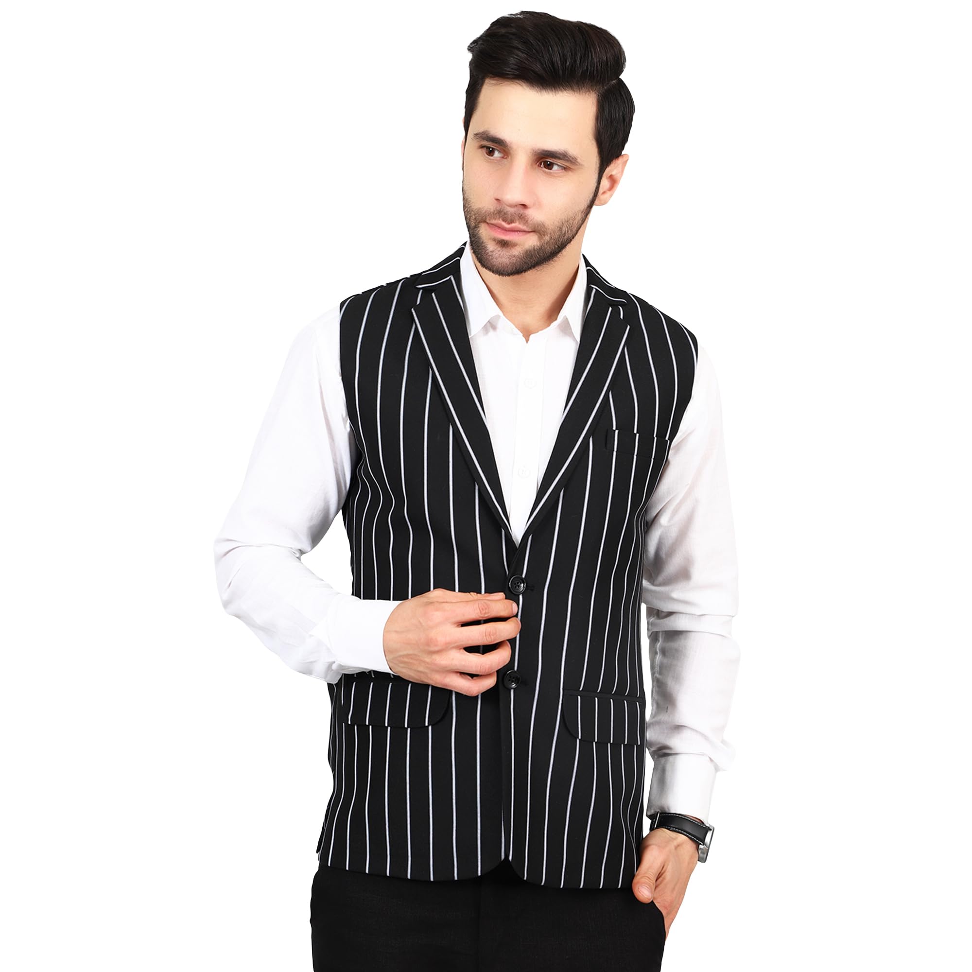 wintage Men's Polyester Cotton Blue Modi Nehru Jacket-picture-22