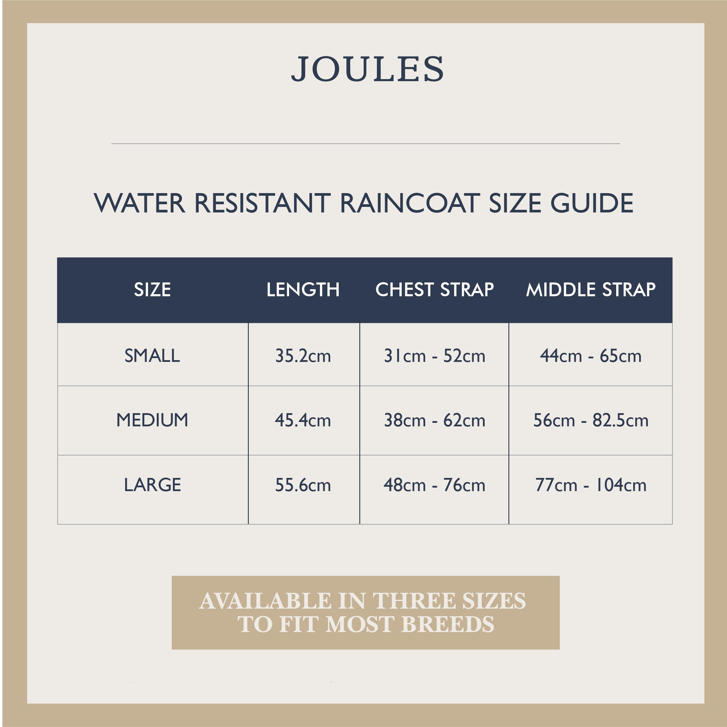 Rosewood X Joules Burra Imperméable pour Petit Chien Lavable Léger Imperméable Marron Taille S