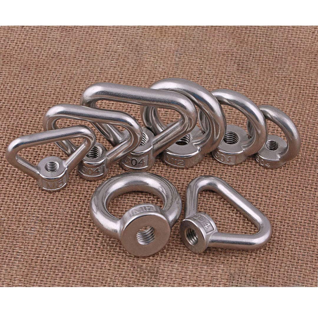 M24 Eye Nut, Triangle Ring Shape Lifting Eye Nut Stainless Steel Threaded Nut Fastener 1 pcs