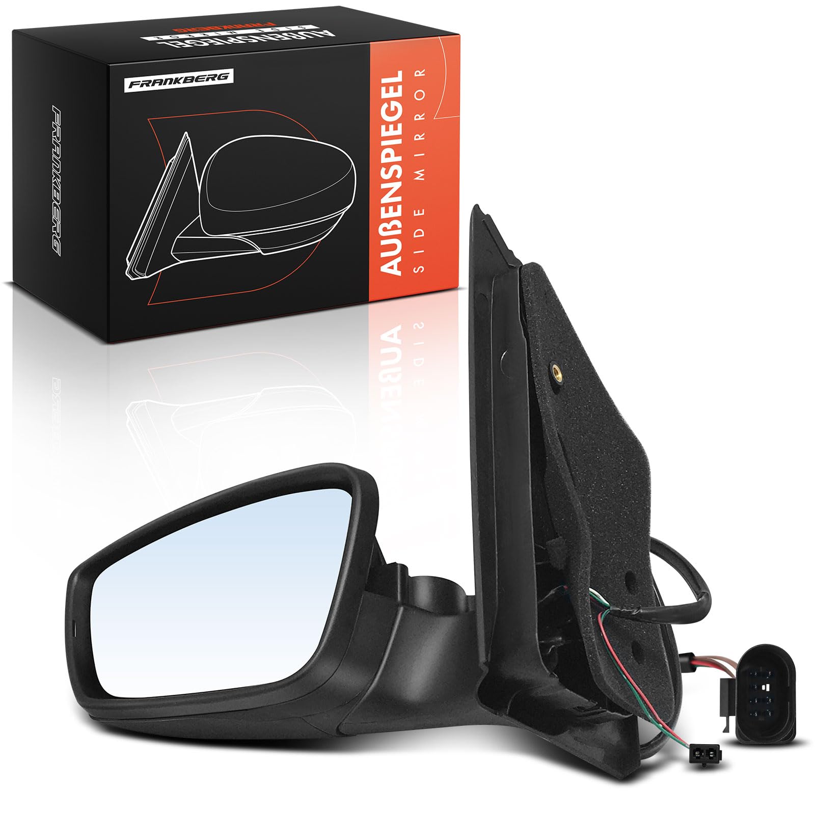 Frankberg Specchietto retrovisore esterno elettrico sinistro | 1S1857507AH9B9, 5 pin, &-Riscaldato; Compatibile con: Mii KE1 KF1, SU! 121 122 123 BL1 BL2 BL3, Citigo NF1