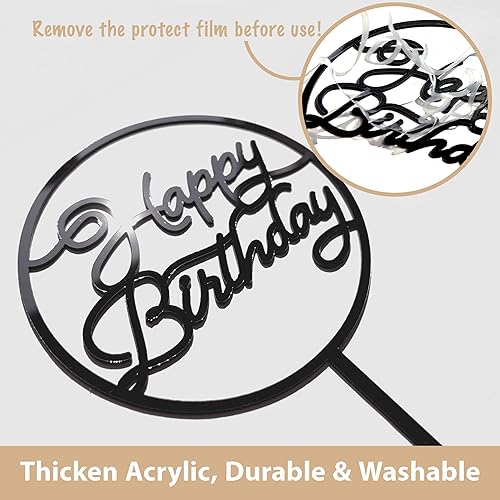 Miniatura 13 de Adorno para torta de cumpleaños, serie de suministros de decoración para tortas de cumpleaños