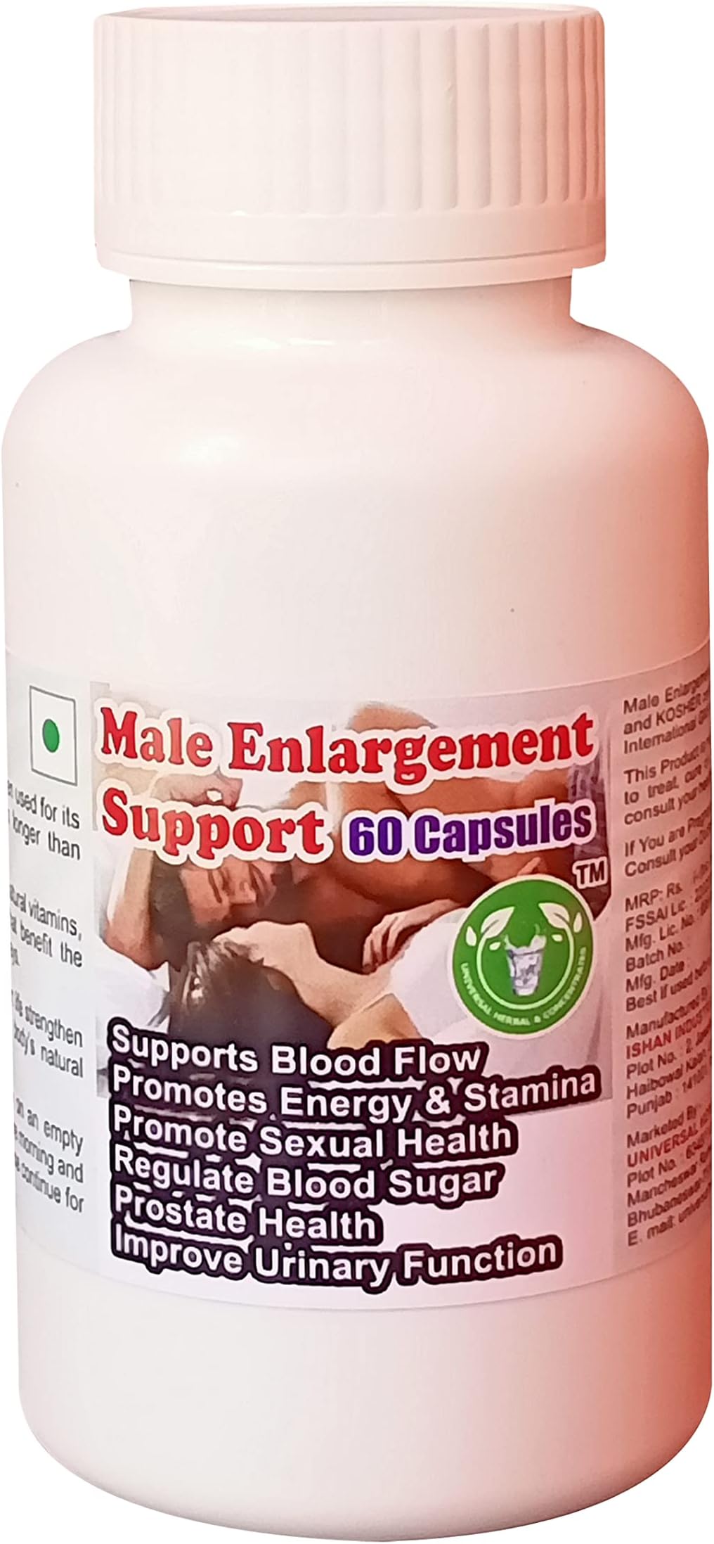 Male Enlargement Support Capsule (Get One Bottle 50ml Male Enlargement Support Drops Free)