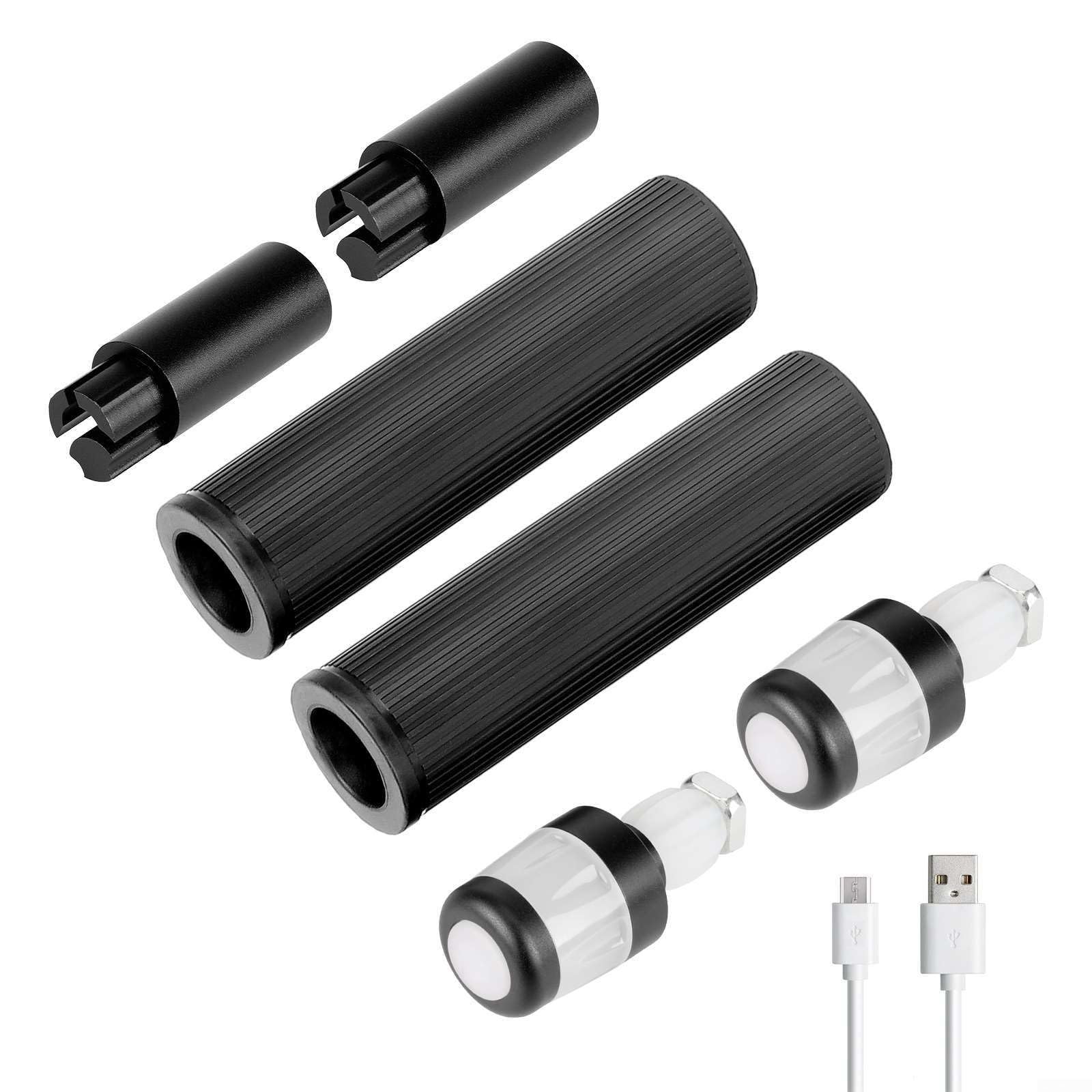 Barre d'extension de bande lumineuse LED avec poignée en silicone pour Xiaomi M365 et trottinette Ninebot, prise en main ergonomique et amélioration de la visibilité (B)