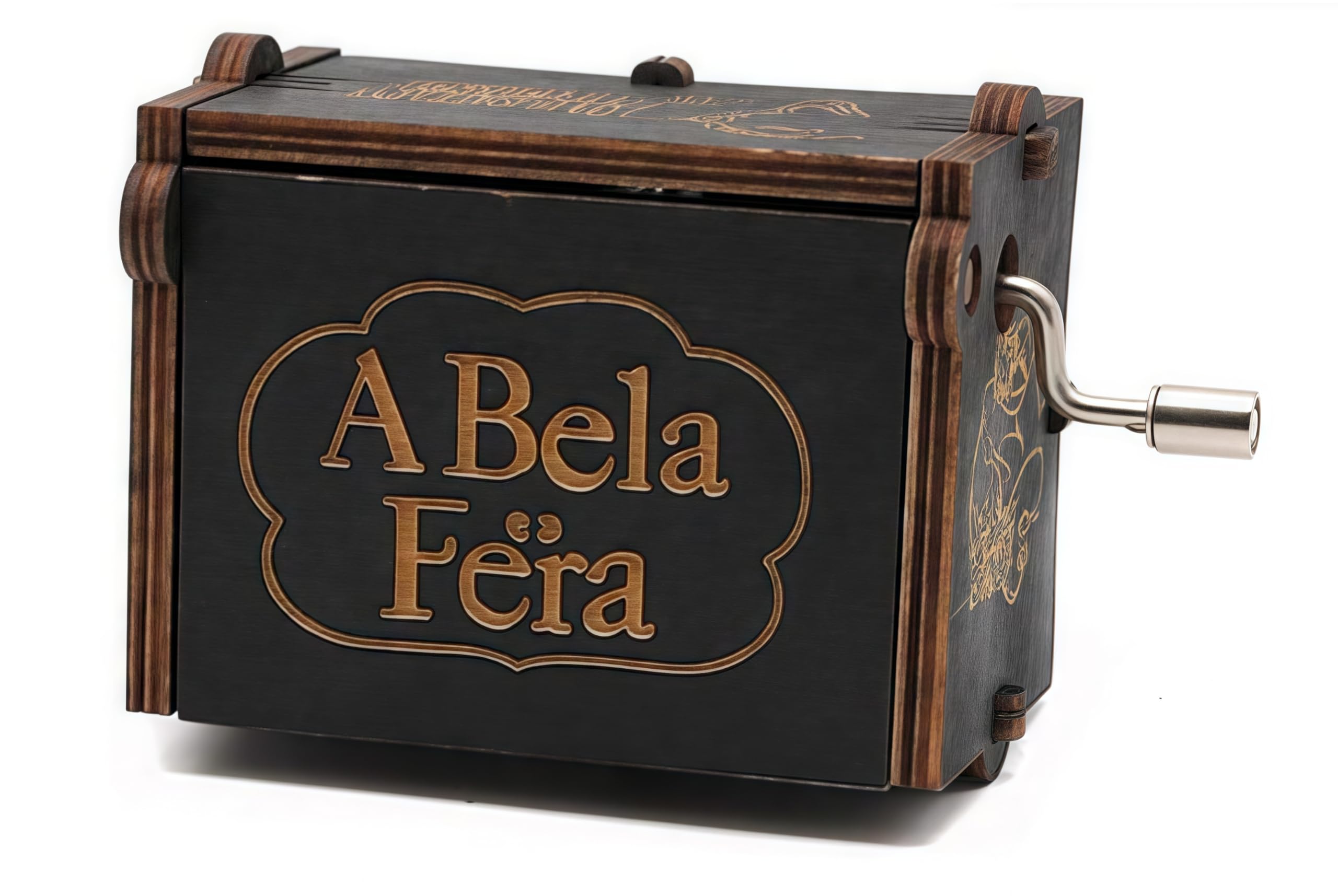 Carillon A Manovella Beauty And The Beast - Legno, Musicale, Senza Batteria, Regalo Per Donne E Bambini - Foto 3