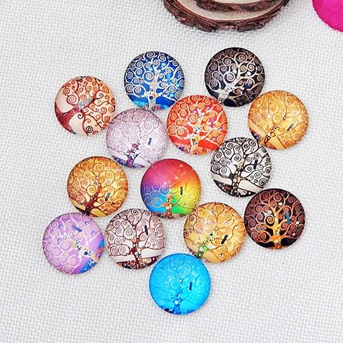 Miniatura 5 de Azulejos de mosaico 10 piezas de 0.472 in mixtos redondos mosaicos para manualidades, suministros de mosaico de vidrio, azulejos de mosaico para