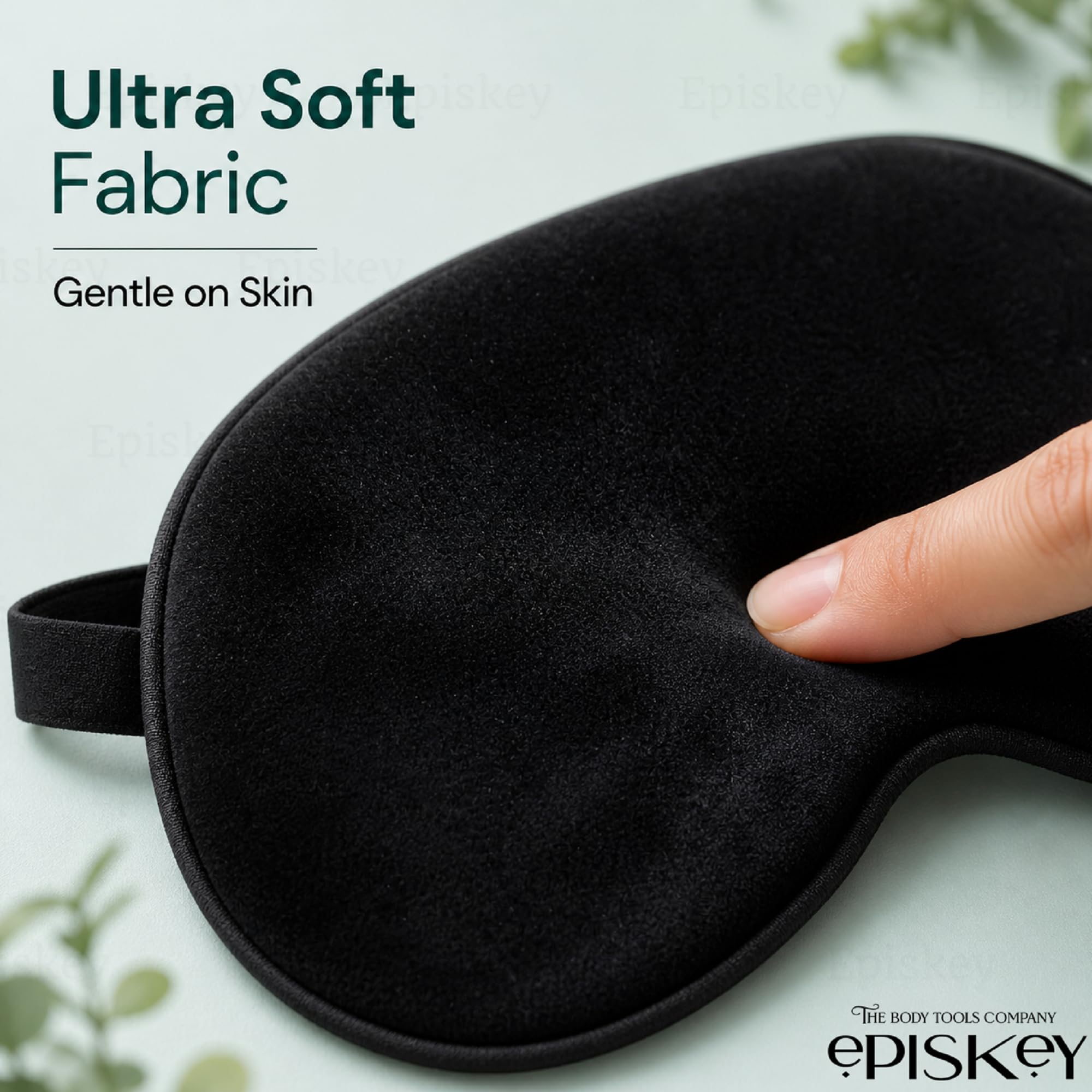 Episkey Premium Velvet Eye Sleep Mask for Men & Women | Soft Eye Mask for Sleeping | Adjustable Strap, 100% Light Blocking | Travel & Relaxation Eye Cover for Deep Sleep (BLCK_VLVT) 1