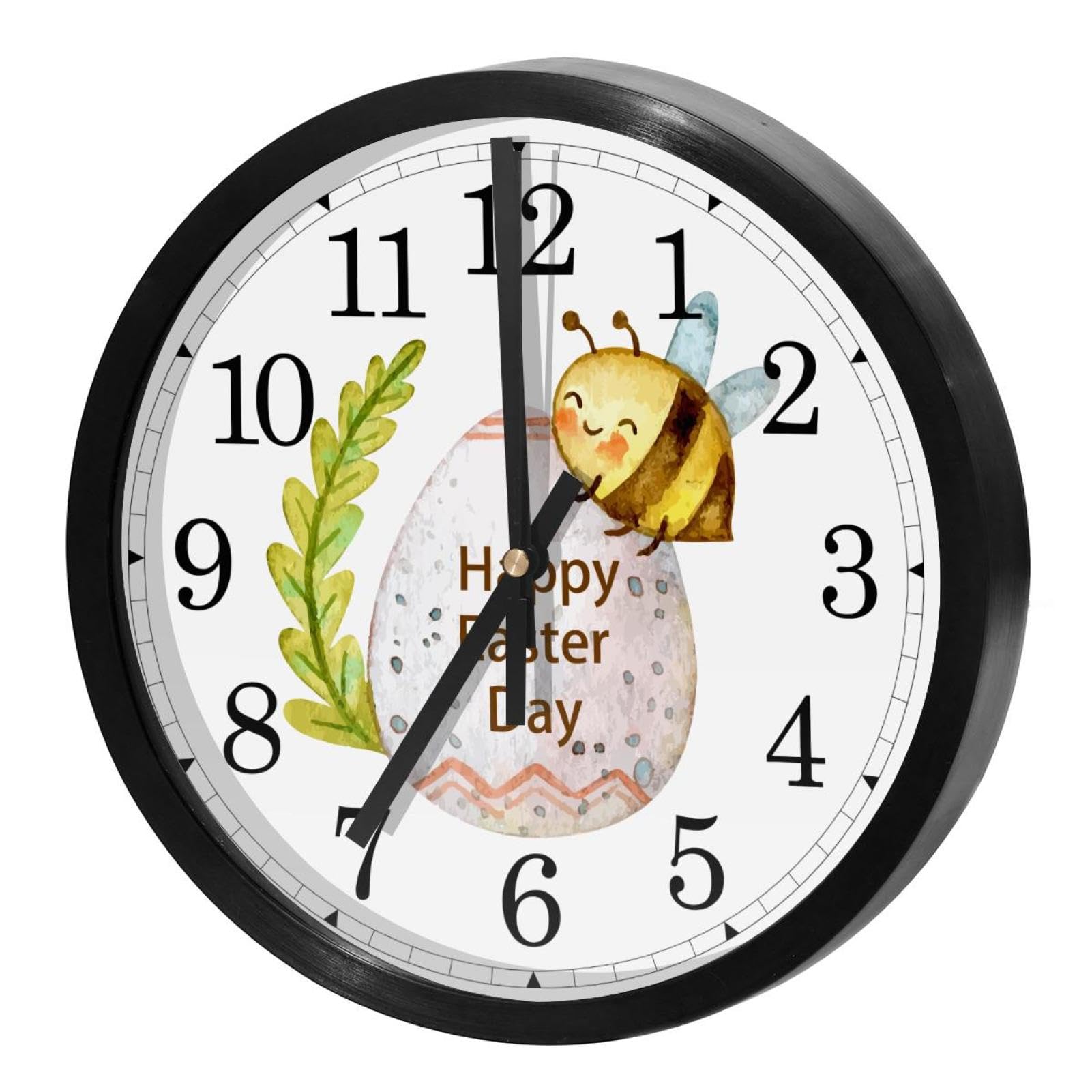 Horloge murale pour maison et cuisine motif abeille décoration Pâques