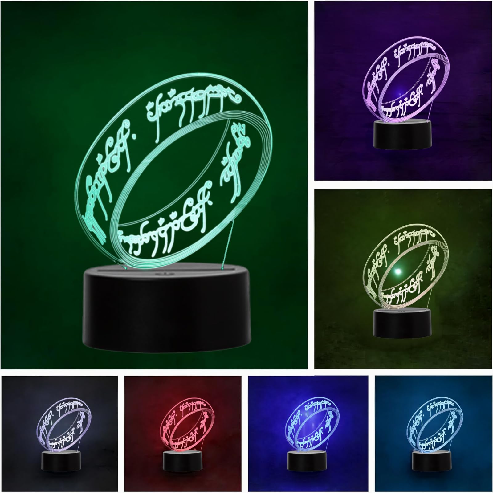 LED Lamp One True Ring LOTR Color Changing USB Night Light and Decoration