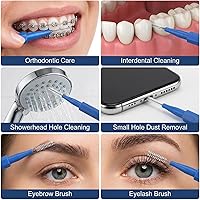 Vista 5 de 100 piezas de cepillos interdentales, herramientas de limpieza dental, palillos de dientes para higiene bucal, palillos de dientes, cabeza de hilo