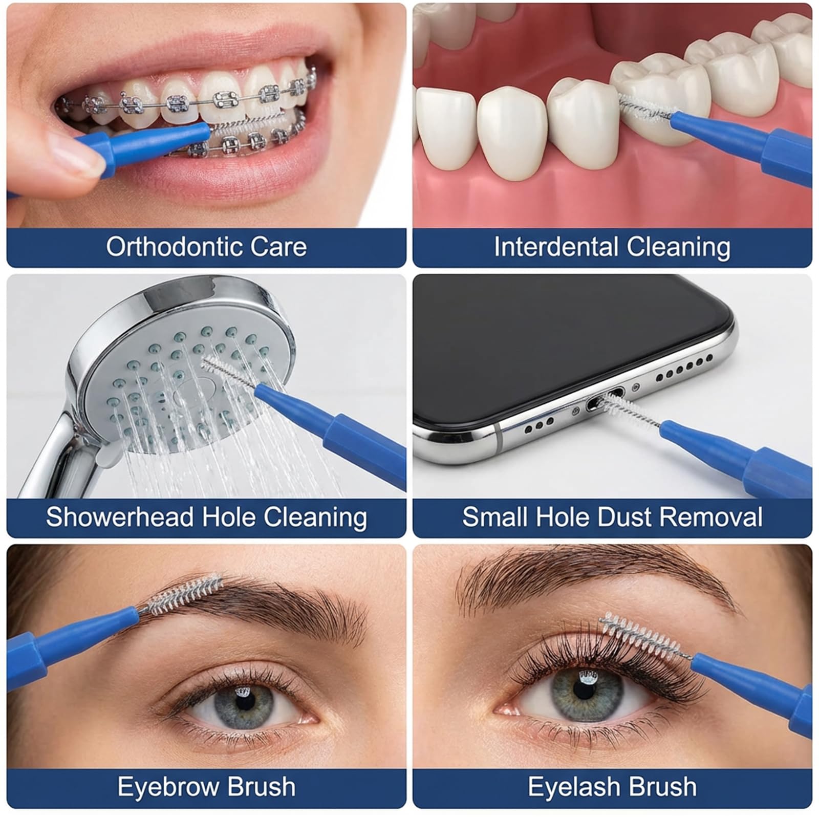 Szczotki międzyzębowe 100 szt. narzędzi do czyszczenia dentystycznego, kostki do nici dentystycznej, wykałaczki do higieny jamy ustnej, nitkownica, higiena jamy ustnej, wykałaczki, narzędzie do