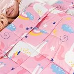 Kivik Weighted Blanket 3lb, Washable Breathable Heavy Blankets Throw, Sleeping & Calming for Bed Couch School, Cooling Microfiber, 36x48 Inches, 3 Pound, Blue Dinosaur