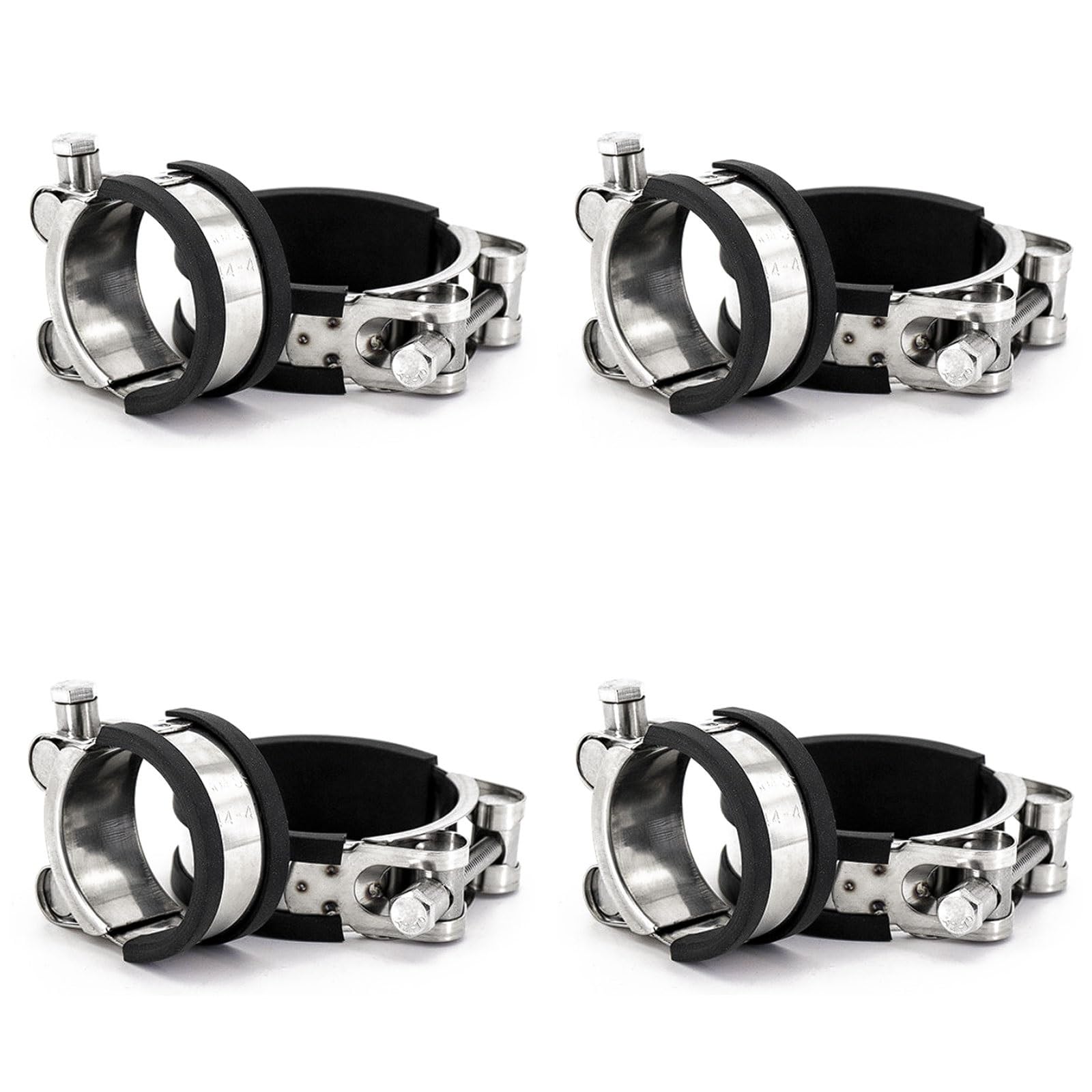 Esmen Uae One Color 316 Stainless Steel High-Strength Reinforced European Style Pipe Clamps, 8 Pcs Pipe Clips And Hose Clamps With Rubber Strip Tube Fittings(Ф48-51)