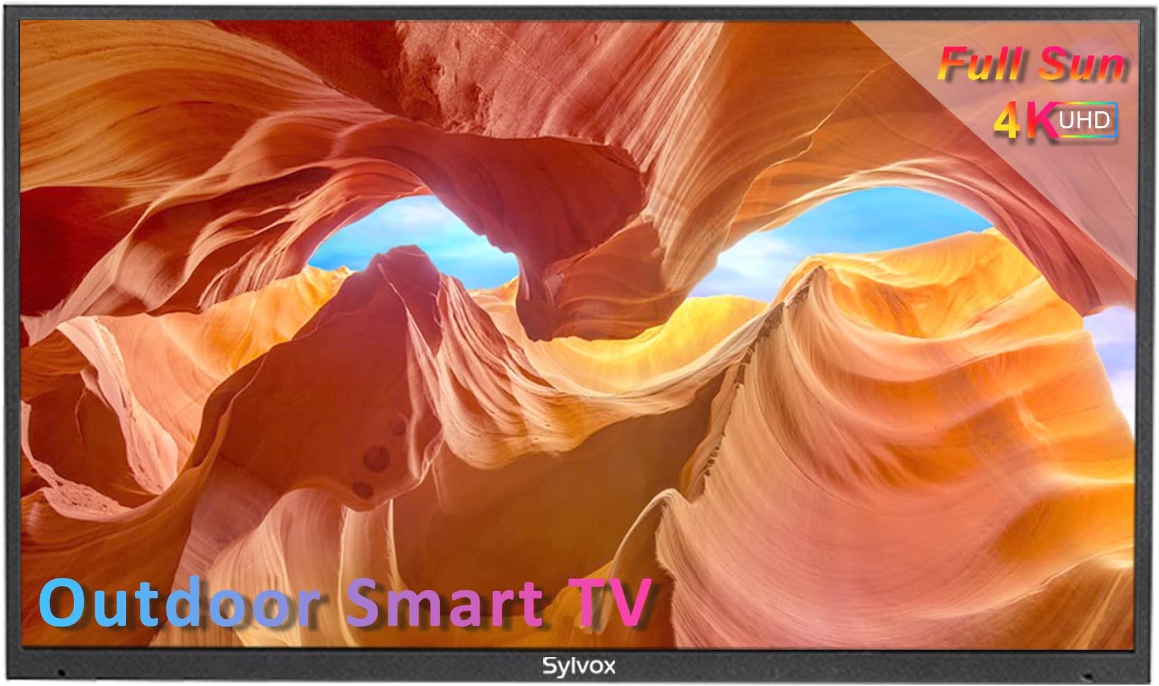 SYLVOX 43 inch Outdoor TV, 2000 nits Full Sun Outdoor Smart TV, 4K UHD
