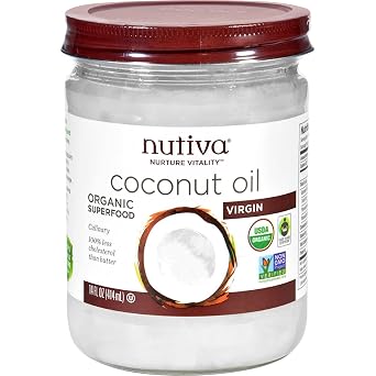 Nutiva Coconut Oil - Organic - Superfood - Virgin - Unrefined - 14 oz - Case of 6-100% Organic -