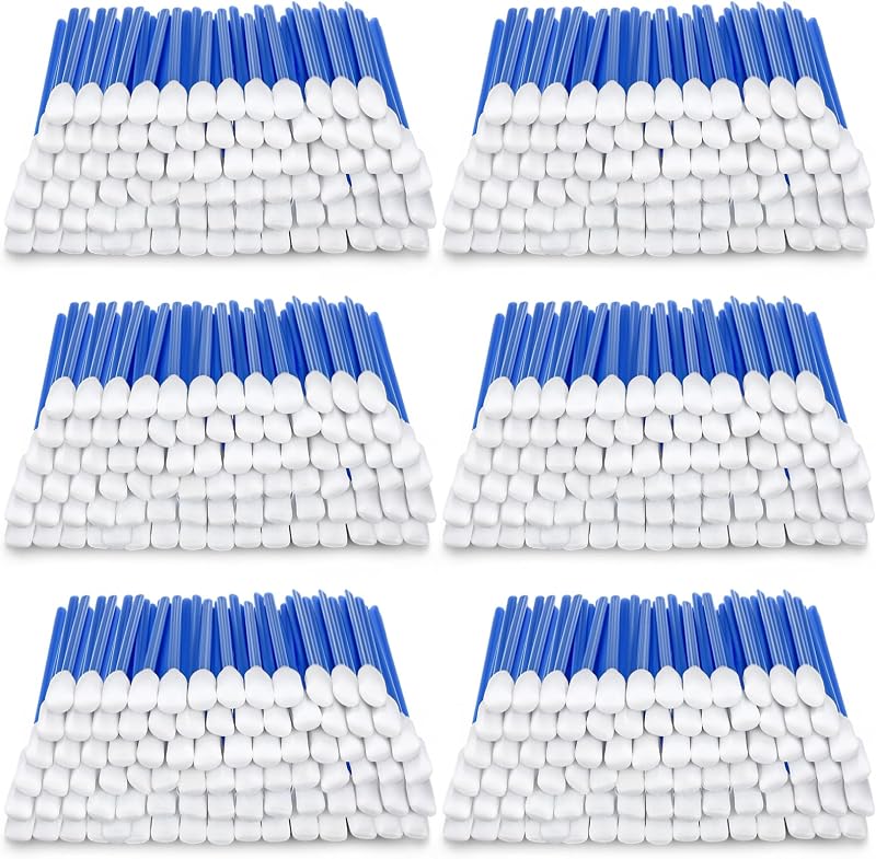 Dunzy 600 Pcs Foam Cleaning Swabs, Blue Rectangle Sponge Tips for Printers | 5.12" Rectangle Foam Cleaning Swabs, Sponge Tips, for Solvent Format Inkjet Printer Optical Equipment