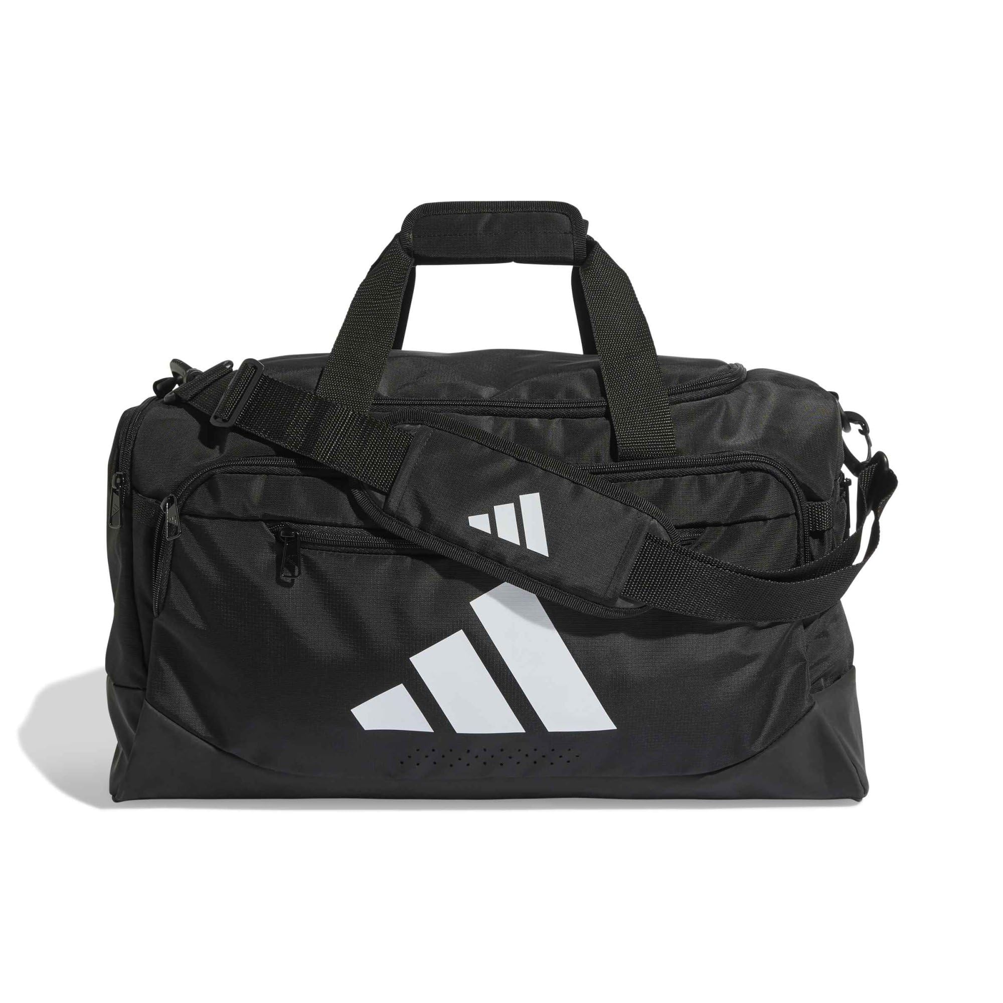adidas Mixte Training Defender Duffle Bag Small Duffel Bag, Black/​White, One Size
