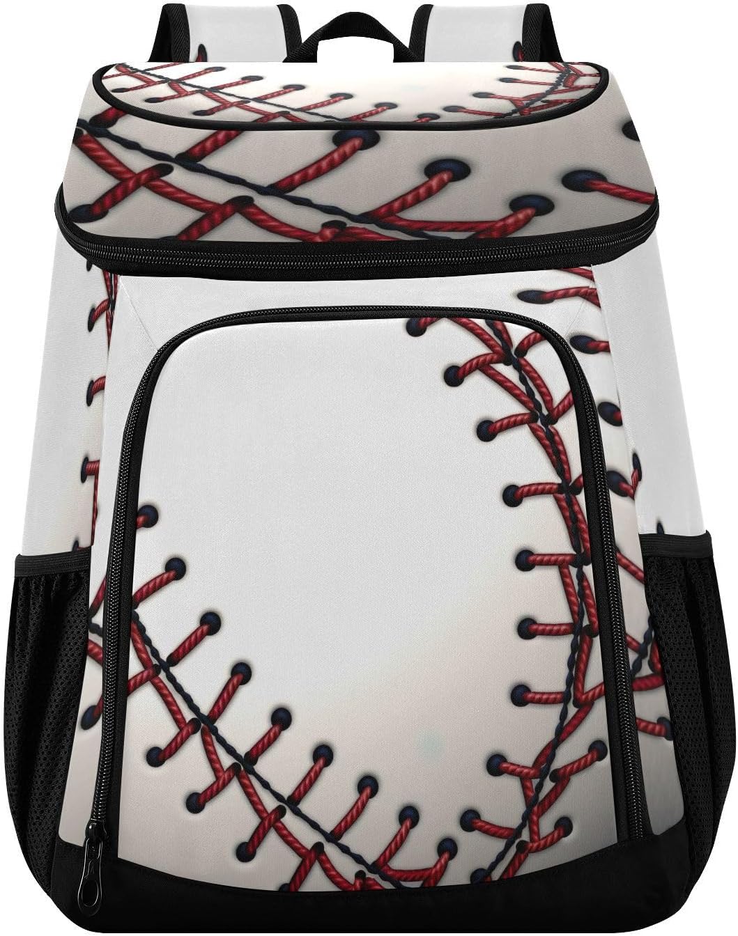 Baseball Stitch Clip Cooler Backpack 36 Cans Leakproof Waterproof Backpack Cooler Bag Beach Accessories Travel Camping Fishing Backpack for Women Men