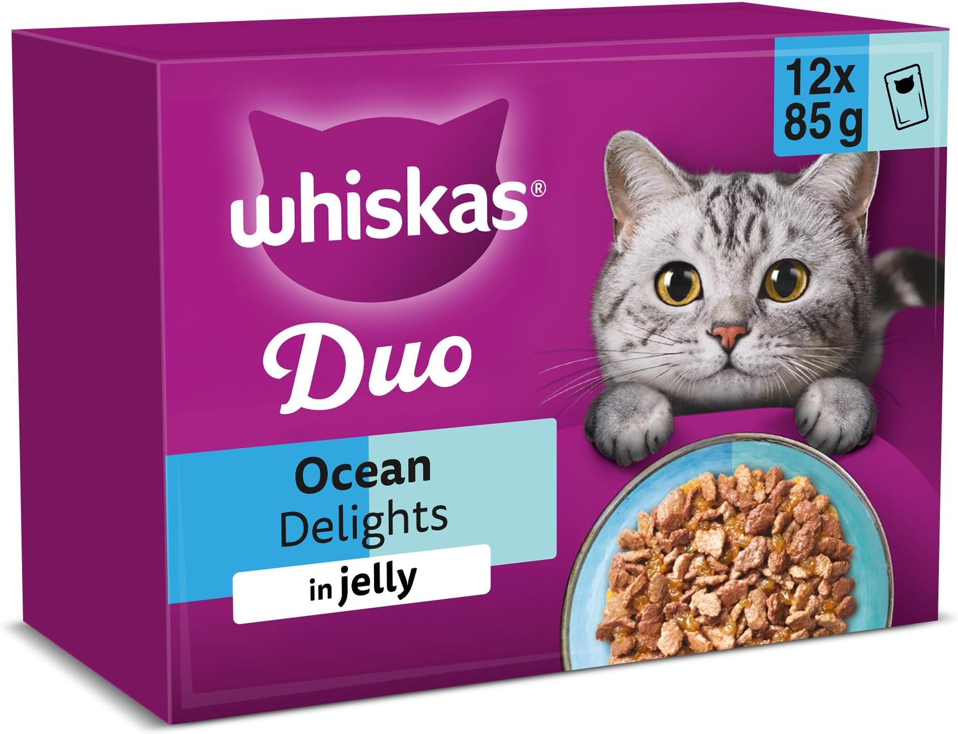 DUO Adult Wet Cat Food in Jelly 12x85g Ocean Delight (Pack of 4)