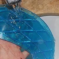 Vista 7 de tapa para asiento del retrete, portable y lavable, almohadilla de gel para retrete, universal, con diseño autoadhesivo (color azul)