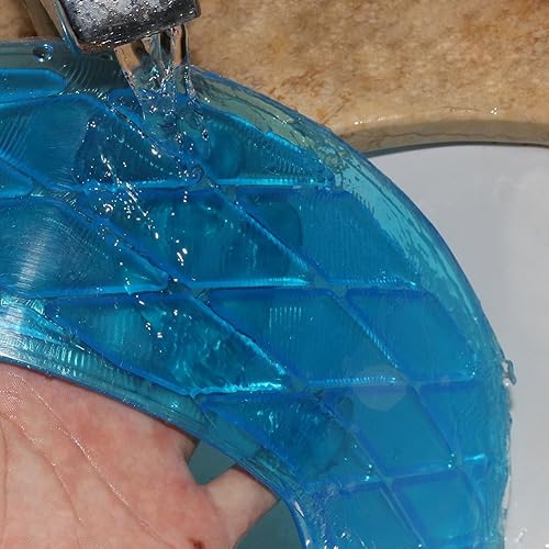 Miniatura 7 de tapa para asiento del retrete, portable y lavable, almohadilla de gel para retrete, universal, con diseño autoadhesivo (color azul)