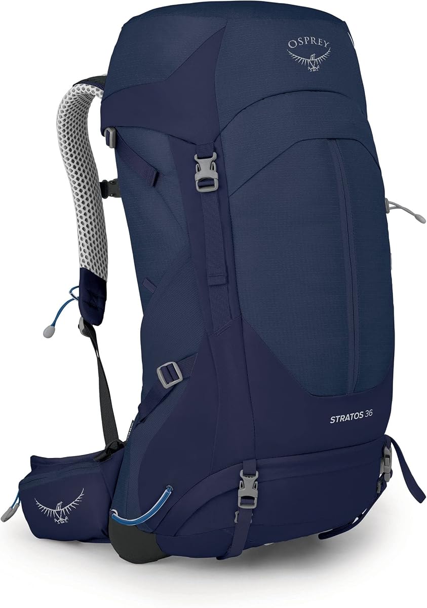 Osprey Stratos 44L Mochila de senderismo para hombre, azul cetáceo