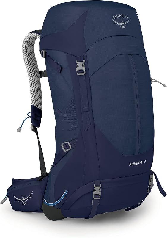Osprey Stratos 44L Mochila de senderismo para hombre, azul cetáceo