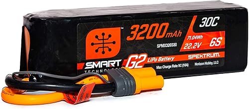 Miniatura 7 de Spektrum 11.1V 5000mAh 3S 30C Smart LiPo G2 Estuche rígido: IC3, SPMX53S30H3