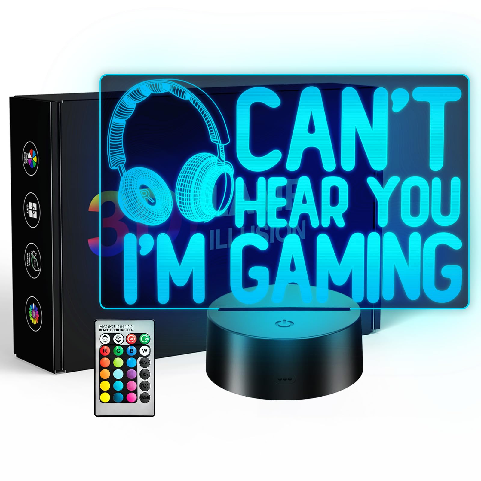Can't Hear You I'm Gaming Luz nocturna